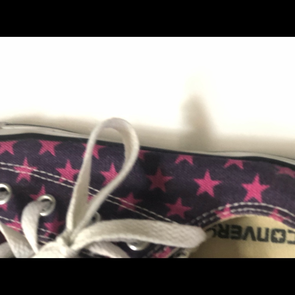 Converse all star chucks purple with pink stars - Picture 4 of 5